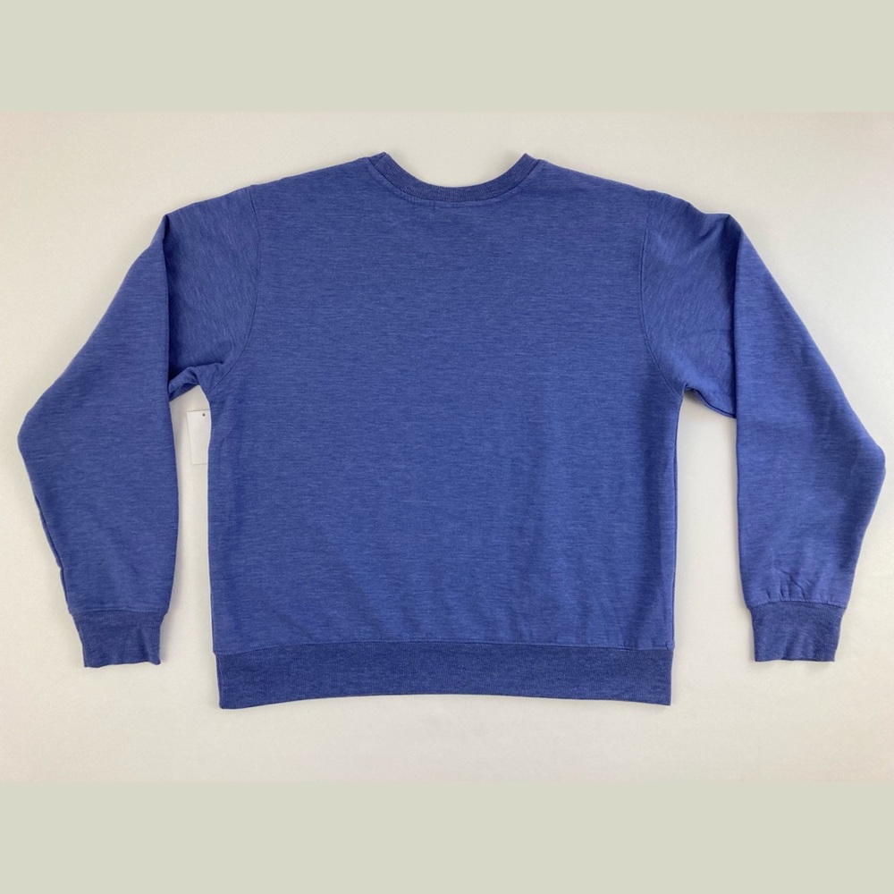 Doe Womens Blue Dreidel Holiday Hanukkah Nun Gimel Hay Shin Sweatshirt XL - Picture 3 of 10